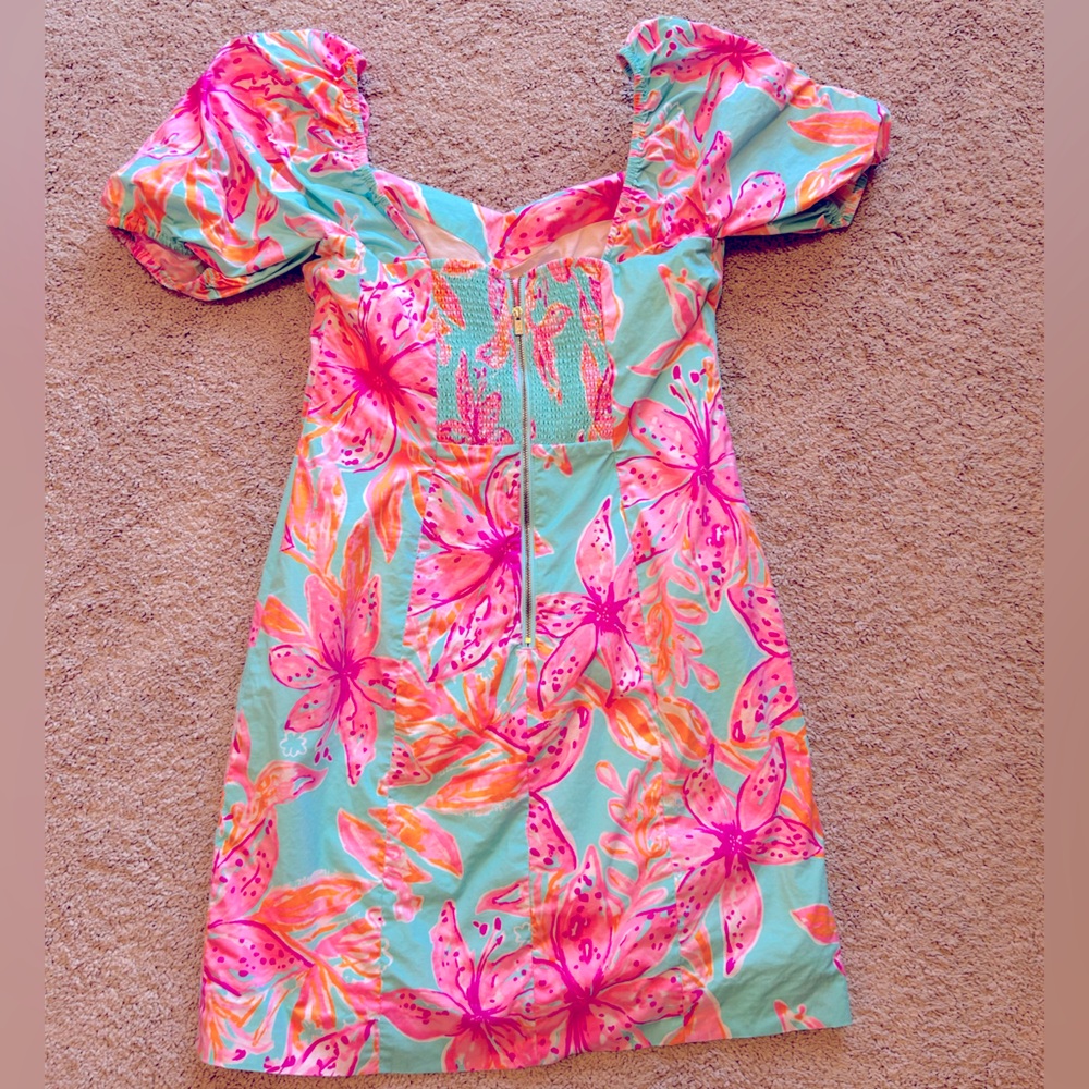 Lilly Pulitzer Lunetta Short Sleeve Stretch Dress (size 4)